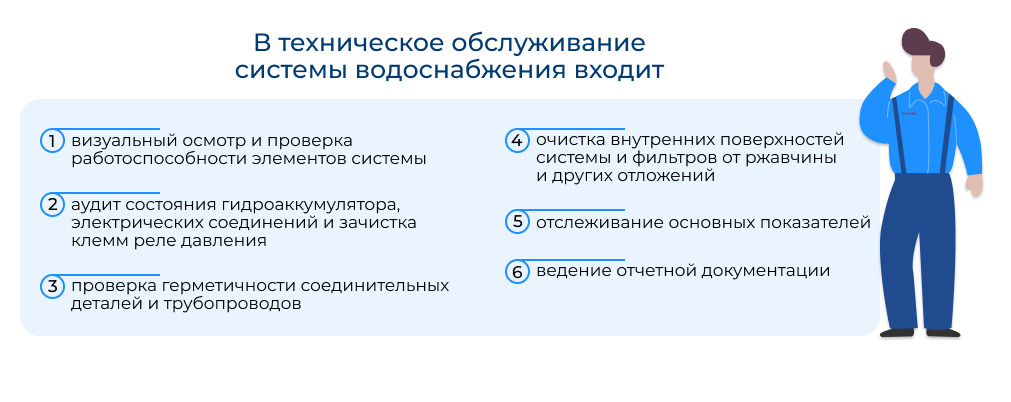обслуживание систем водоотведения водоснабжения